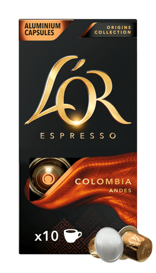 lor espresso origins colombia x10 optimised pods